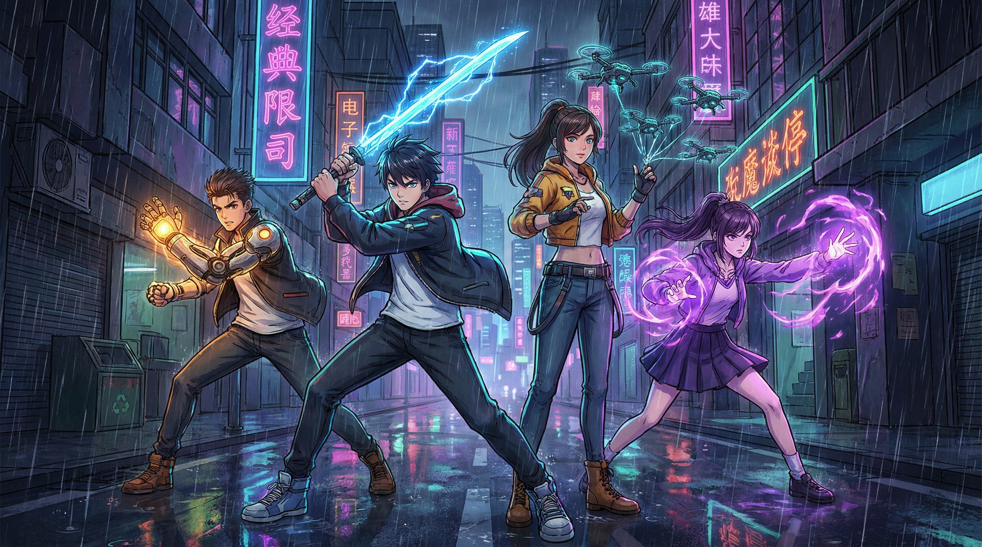 每日大赛在线观看博主视频精选动漫-赛博英雄霓虹觉醒